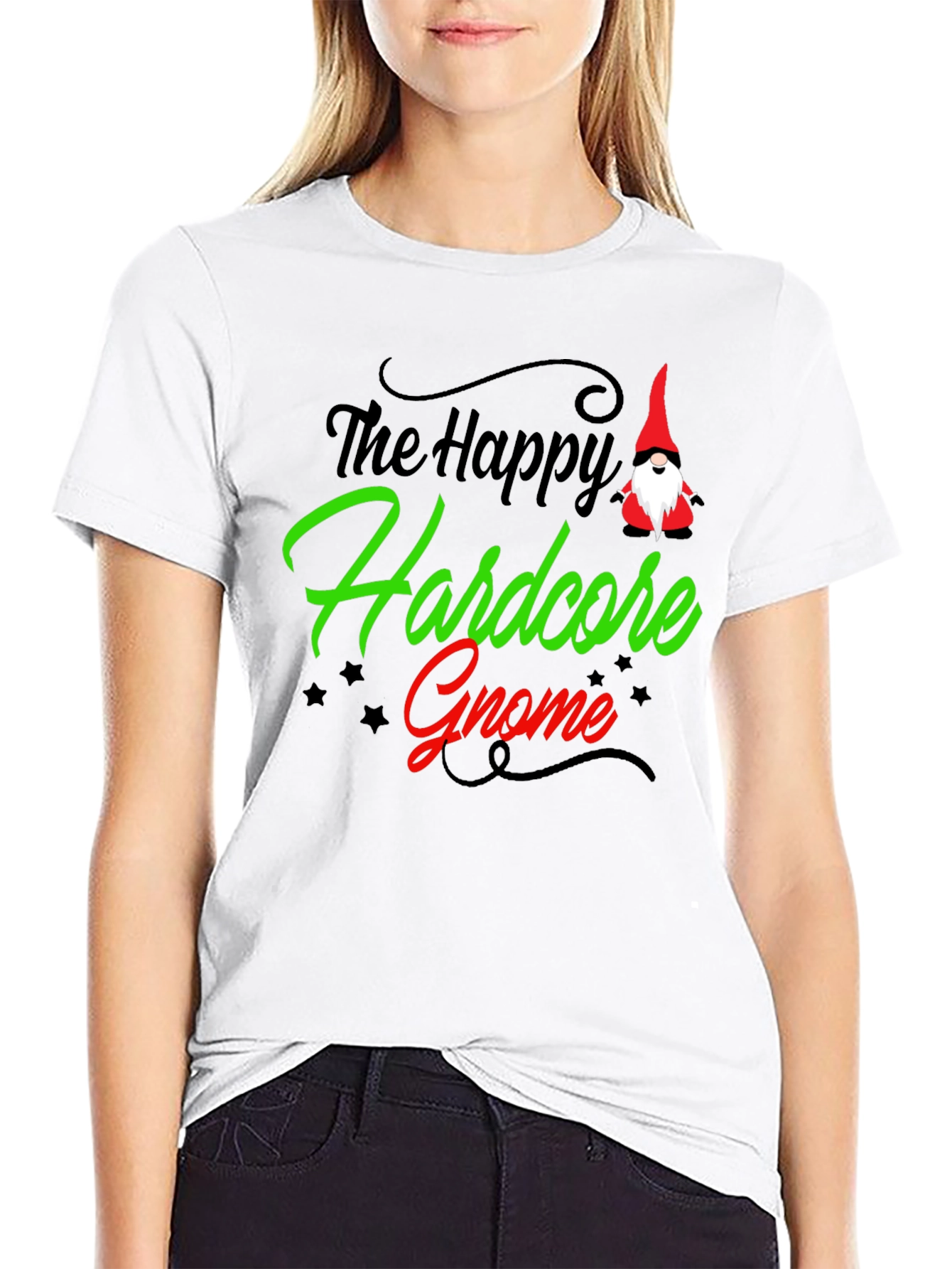 Happy Hardcore Gnome Graphic T-Shirt
