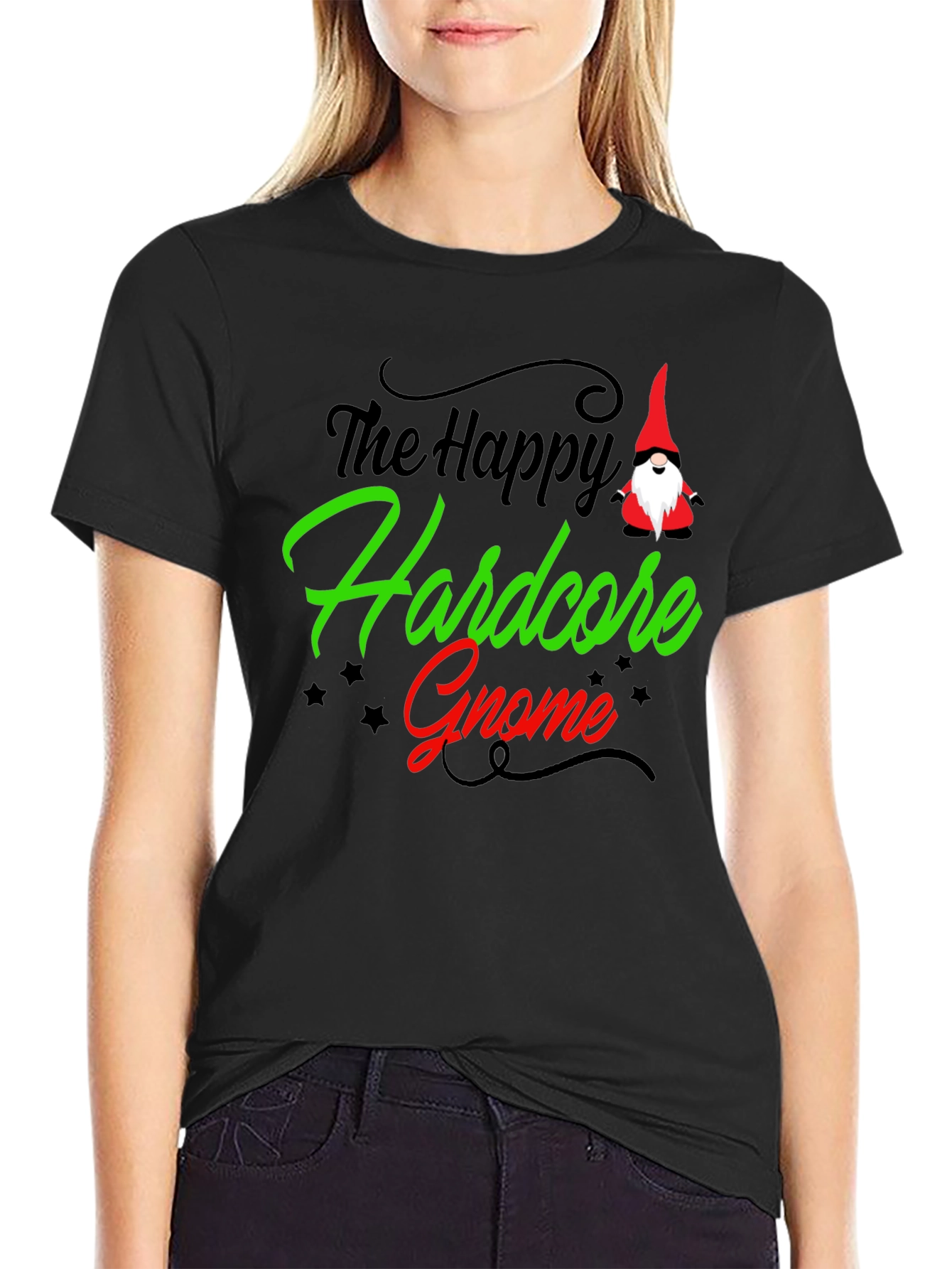 Happy Hardcore Gnome Graphic T-Shirt