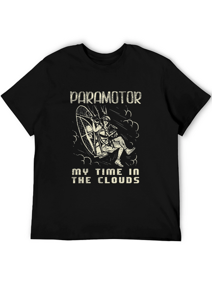 Paramotor Time In The Clouds Black T-Shirt