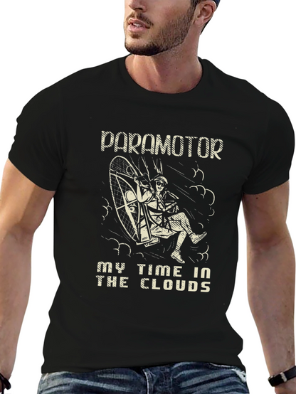 Paramotor Time In The Clouds Black T-Shirt