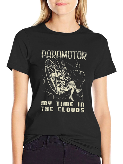 Paramotor Time In The Clouds Black T-Shirt
