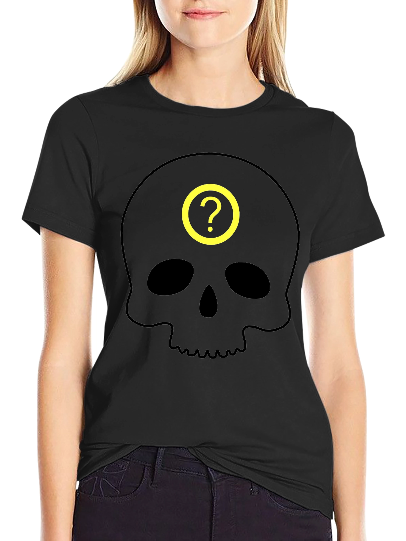 Skull Question Mark T-Shirt - Mystery & Style