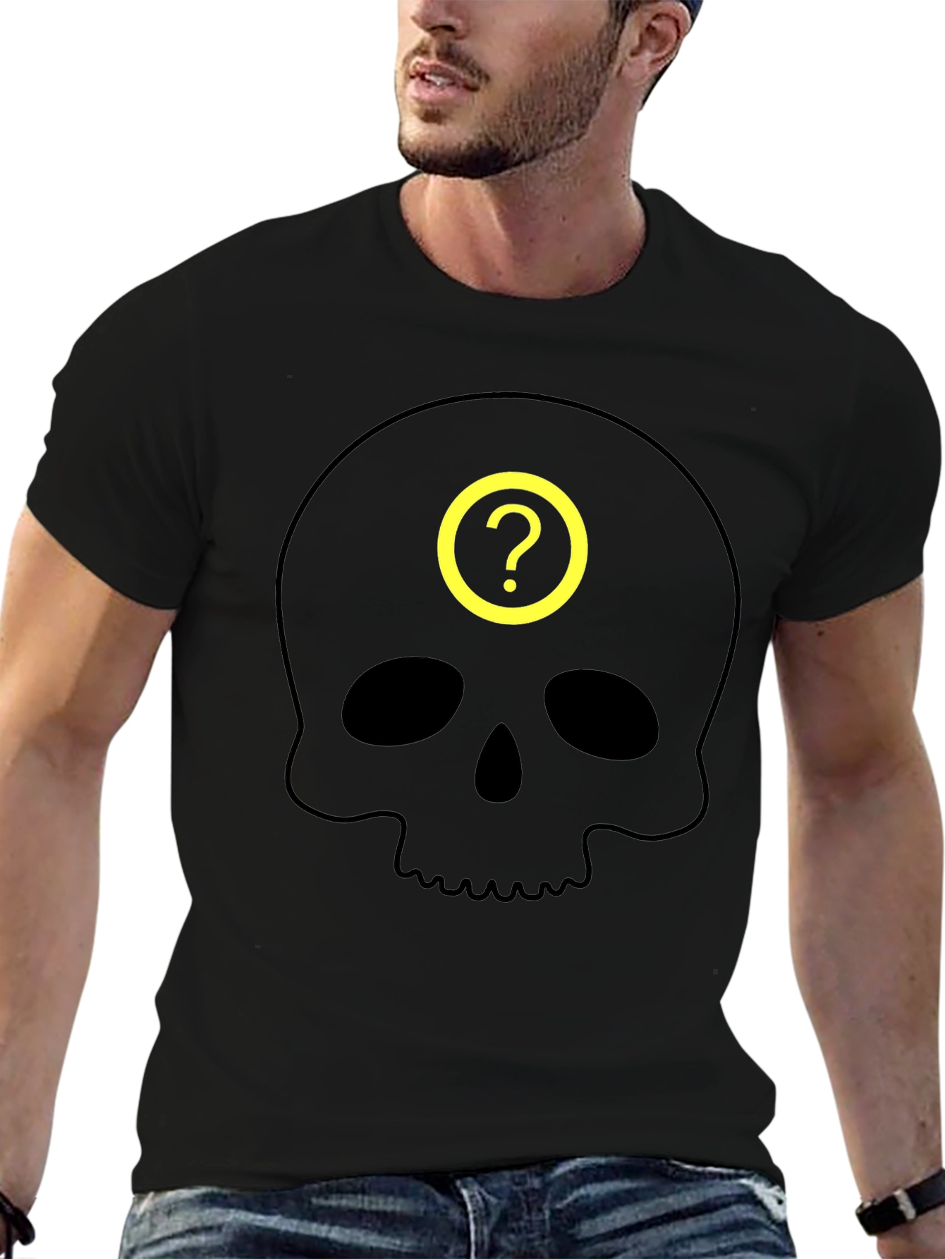 Skull Question Mark T-Shirt - Mystery & Style