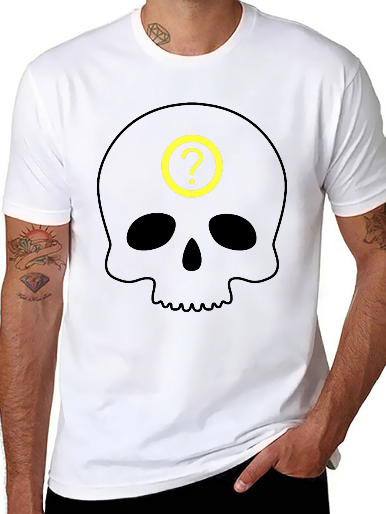 Skull Question Mark T-Shirt - Mystery & Style
