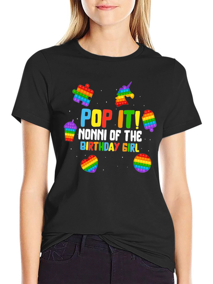 Pop It Nonni Birthday Girl T-Shirt