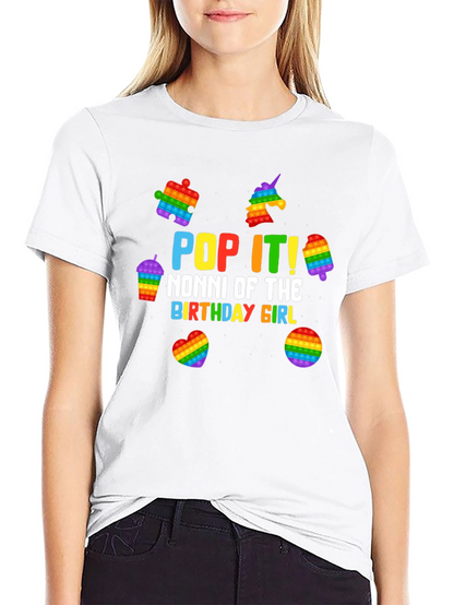 Pop It Nonni Birthday Girl T-Shirt