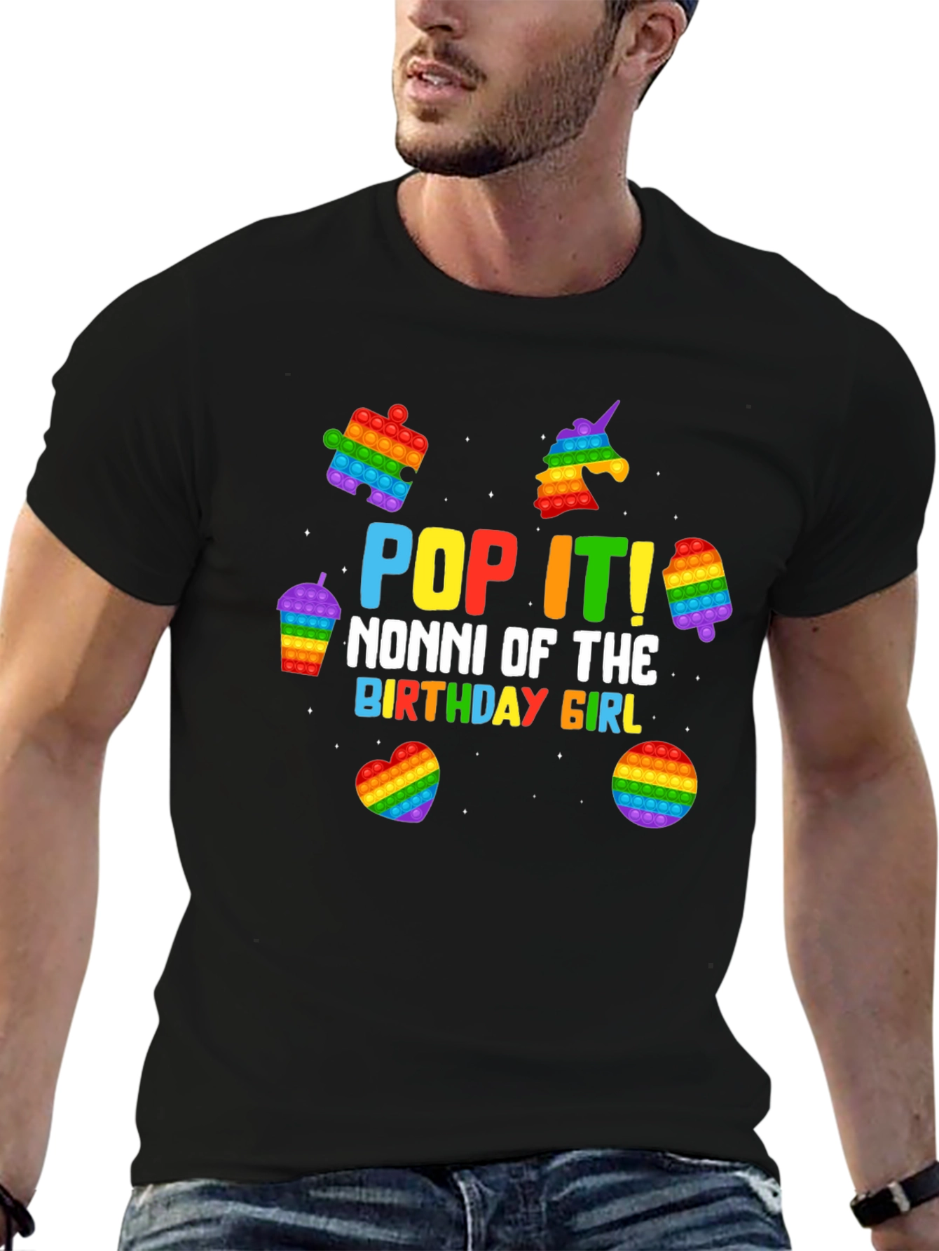 Pop It Nonni Birthday Girl T-Shirt