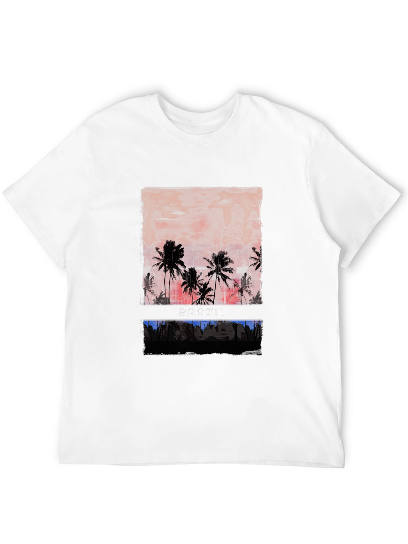 Brazil Palms Graphic T-Shirt - Sunset Palm Trees
