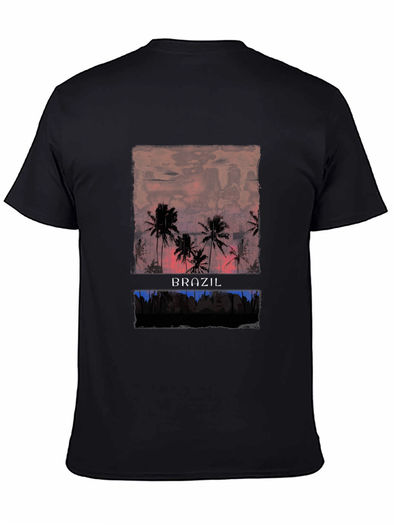 Brazil Palms Graphic T-Shirt - Sunset Palm Trees