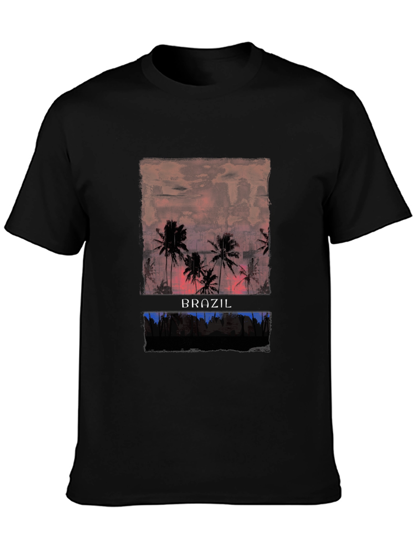 Brazil Palms Graphic T-Shirt - Sunset Palm Trees