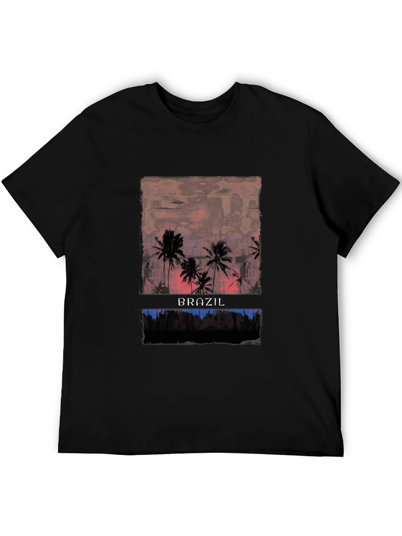 Brazil Palms Graphic T-Shirt - Sunset Palm Trees