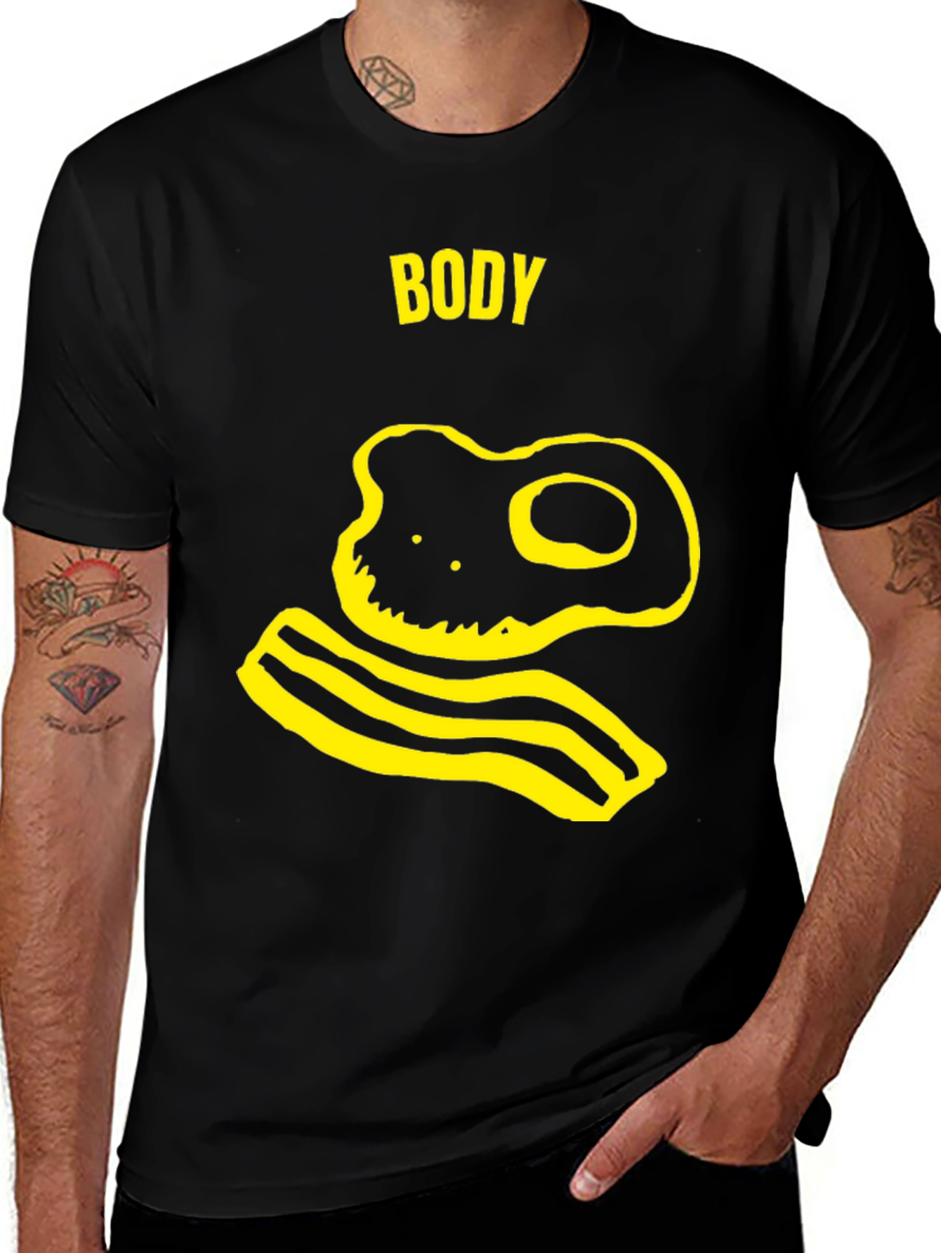 Body T-Shirt - Funny Egg and Bacon Graphic Tee