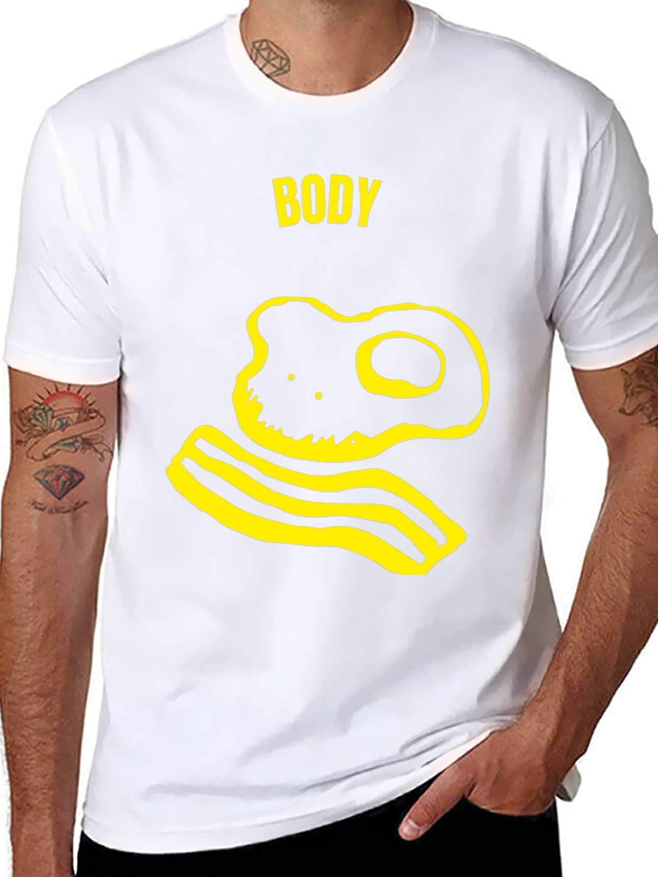 Body T-Shirt - Funny Egg and Bacon Graphic Tee