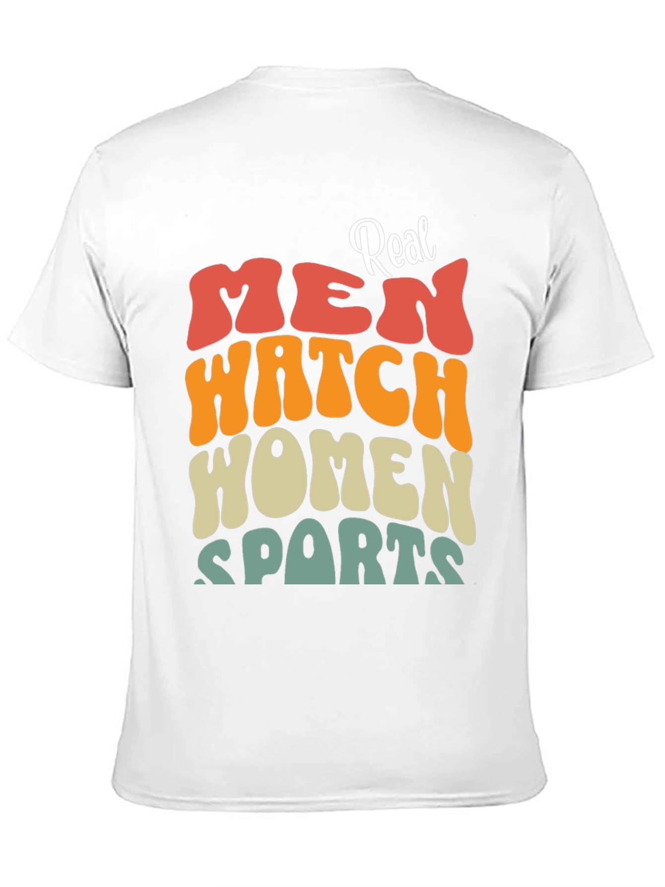 Real Men Watch Women Sports Black T-Shirt