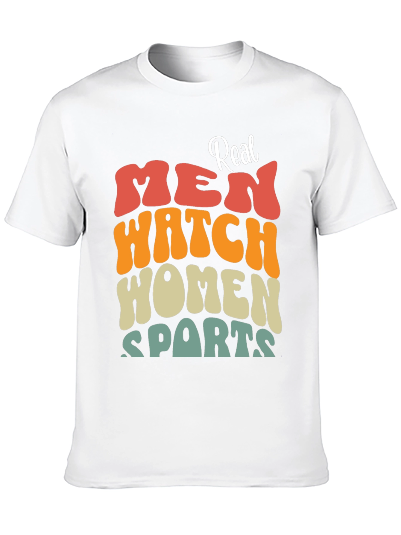 Real Men Watch Women Sports Black T-Shirt