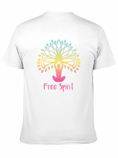 Free Spirit Yoga Tree Graphic Tee - Black
