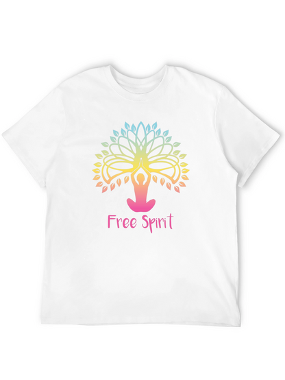 Free Spirit Yoga Tree Graphic Tee - Black