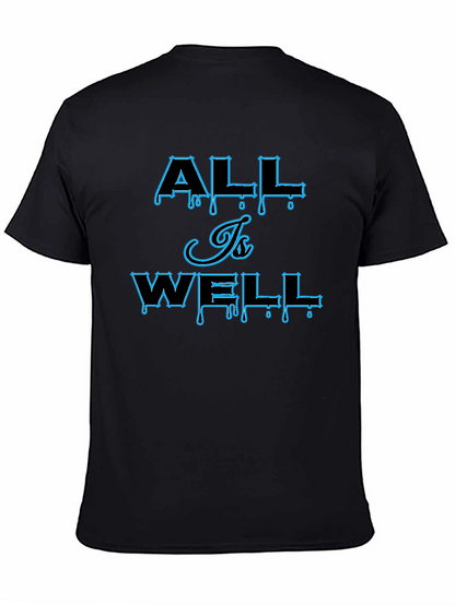 All Is Well Graphic Print Mens Black T-Shirt