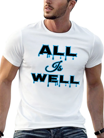 All Is Well Graphic Print Mens Black T-Shirt