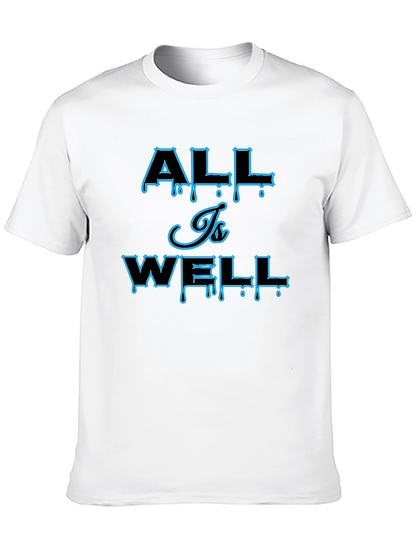 All Is Well Graphic Print Mens Black T-Shirt