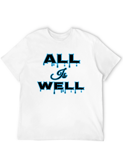 All Is Well Graphic Print Mens Black T-Shirt