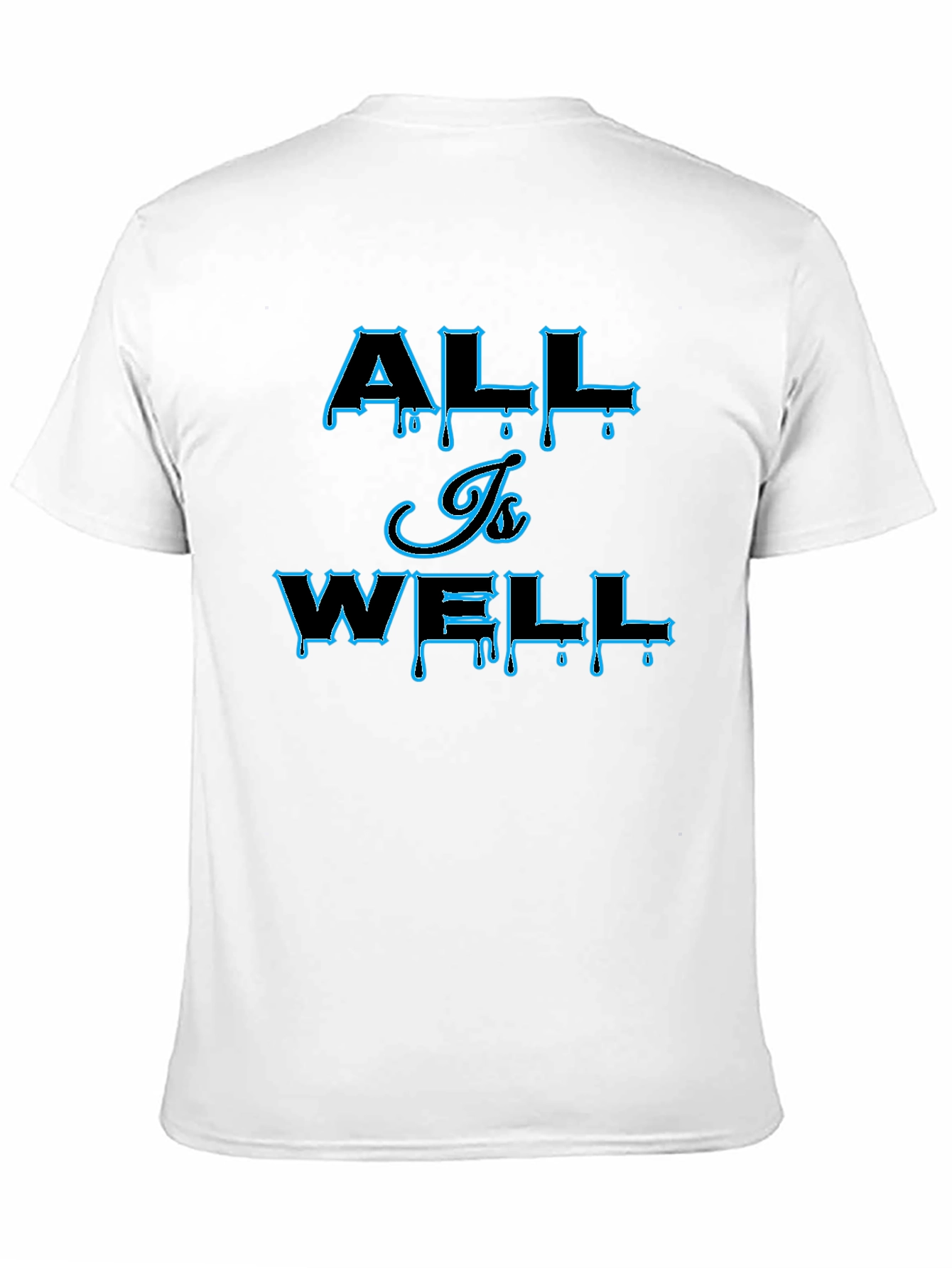All Is Well Graphic Print Mens Black T-Shirt
