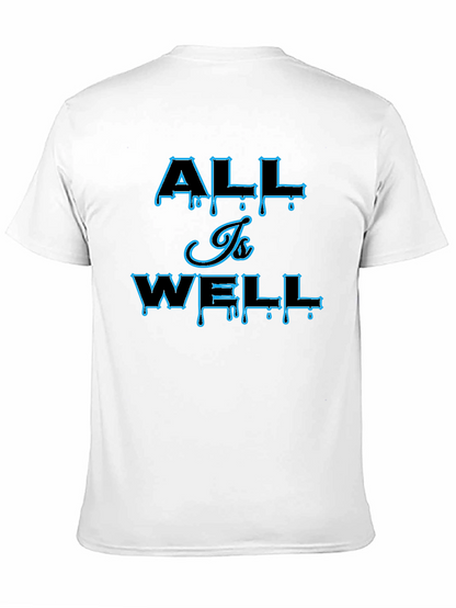 All Is Well Graphic Print Mens Black T-Shirt