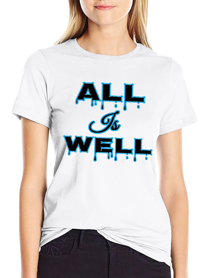 All Is Well Graphic Print Mens Black T-Shirt