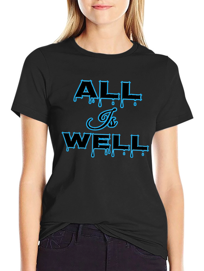 All Is Well Graphic Print Mens Black T-Shirt
