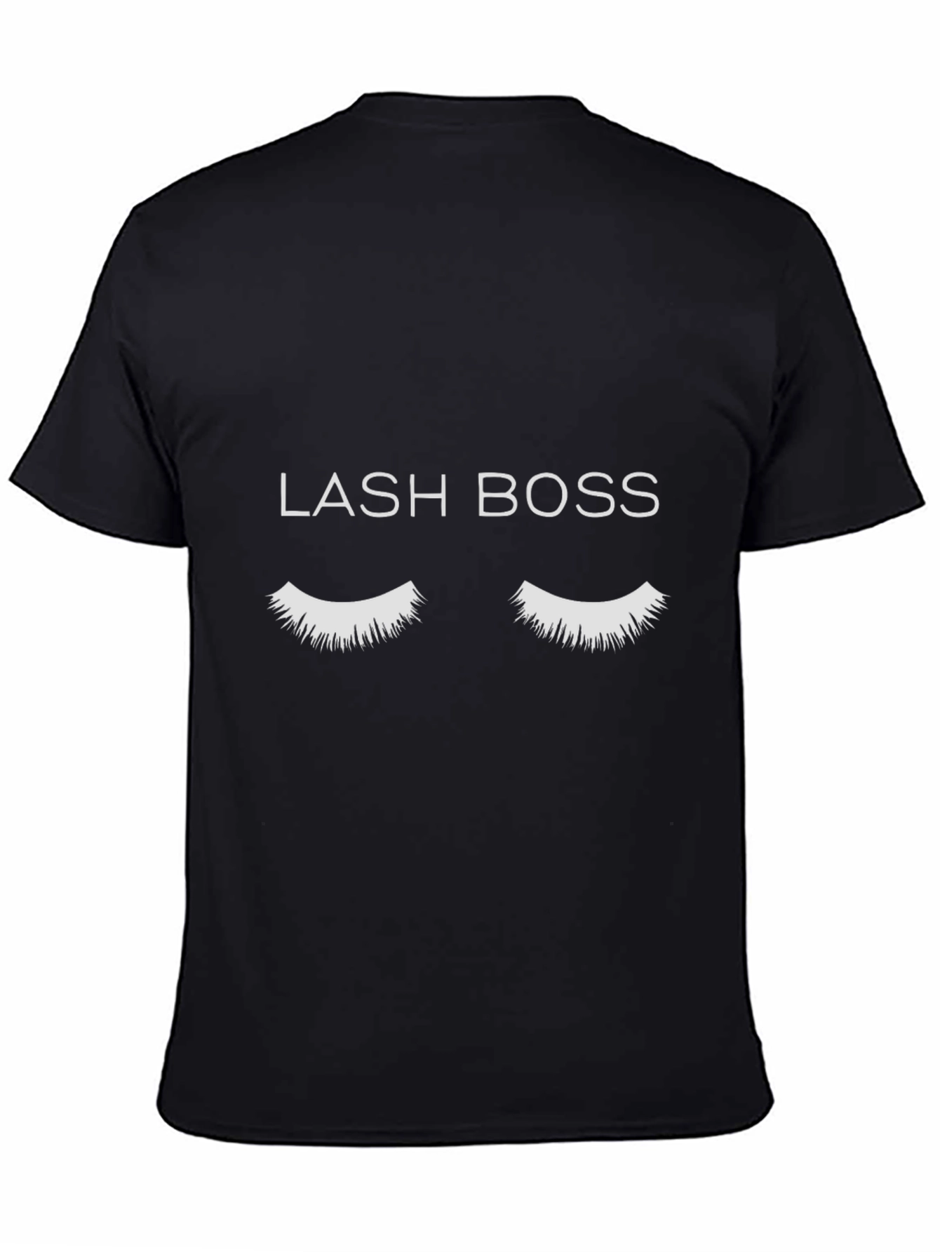Lash Boss Graphic Tee - Eyelash Design Black T-Shirt