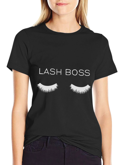 Lash Boss Graphic Tee - Eyelash Design Black T-Shirt