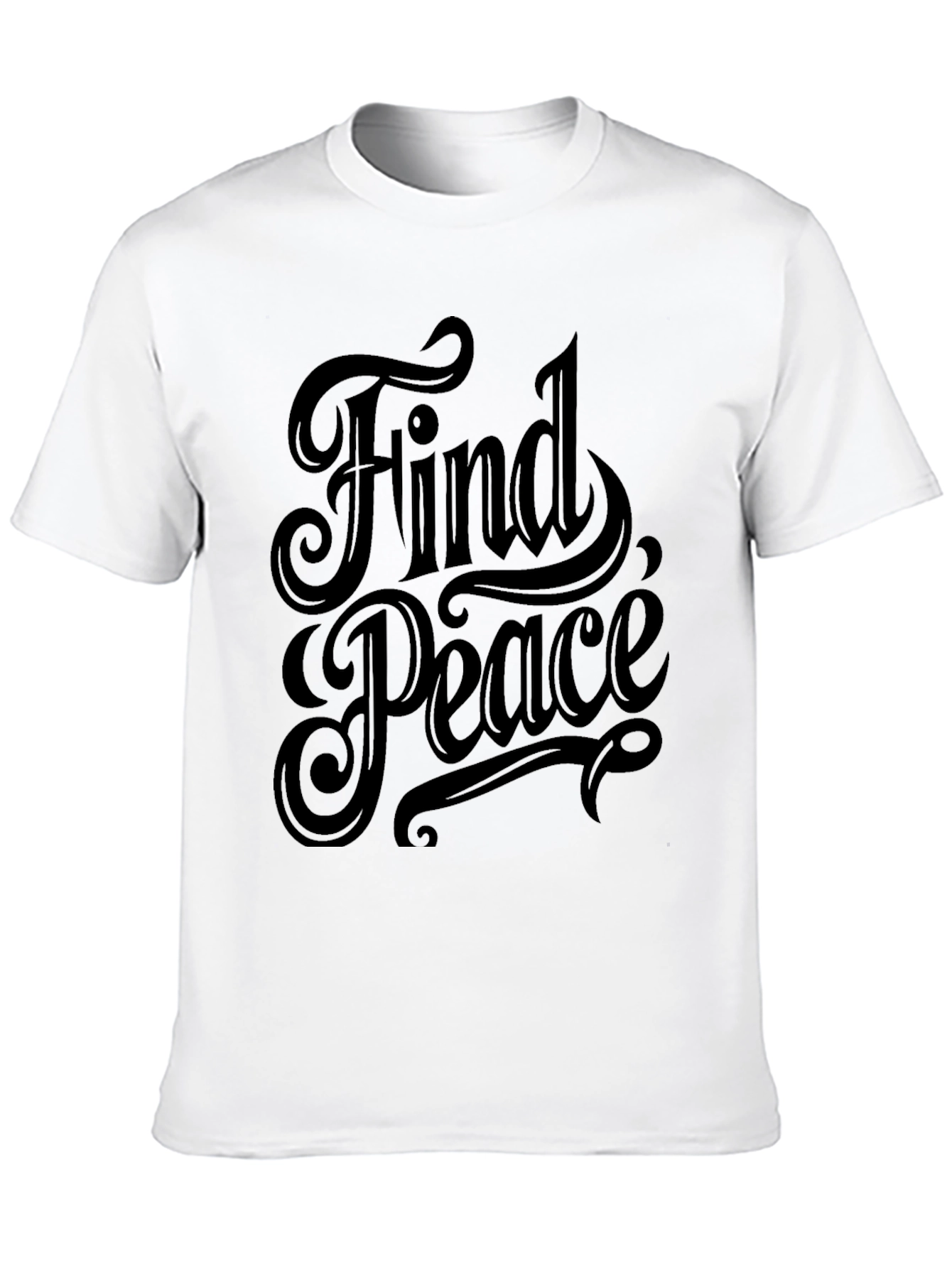 Find Peace Black Graphic Tee - Stylish Comfort