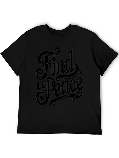 Find Peace Black Graphic Tee - Stylish Comfort