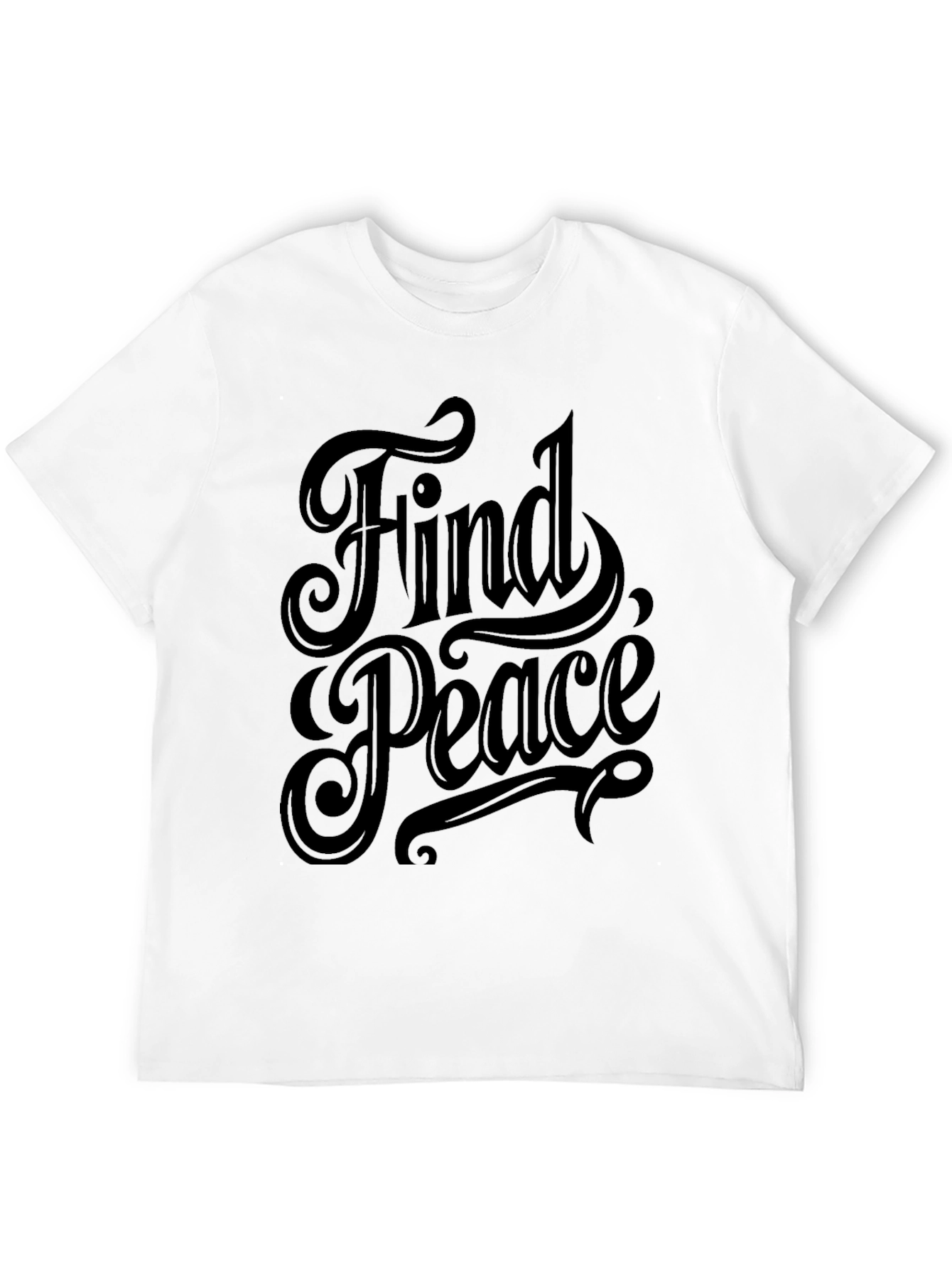 Find Peace Black Graphic Tee - Stylish Comfort