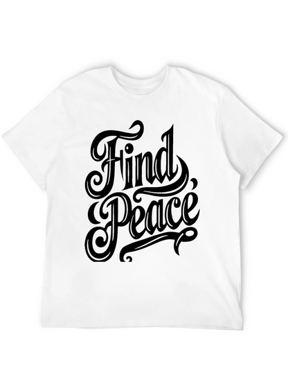 Find Peace Black Graphic Tee - Stylish Comfort