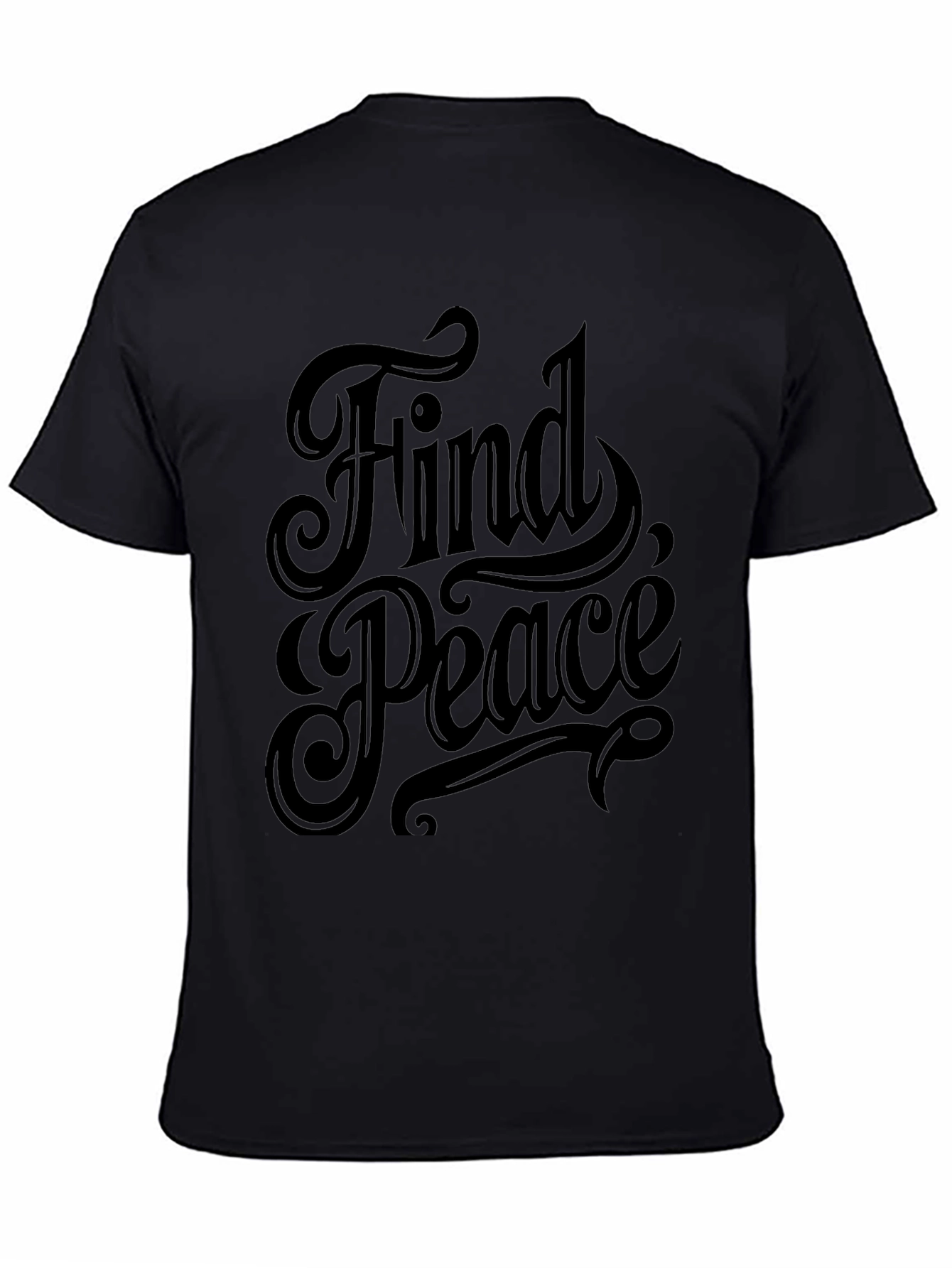 Find Peace Black Graphic Tee - Stylish Comfort
