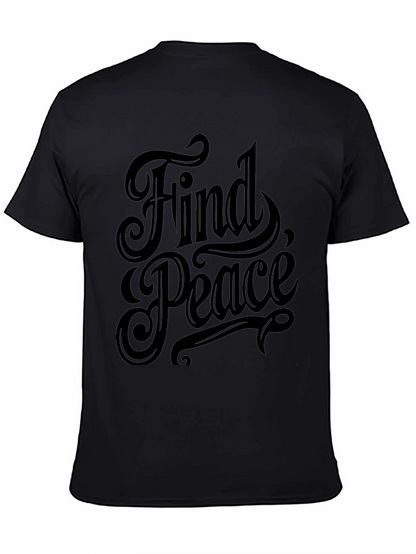 Find Peace Black Graphic Tee - Stylish Comfort