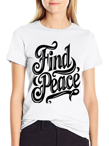 Find Peace Black Graphic Tee - Stylish Comfort