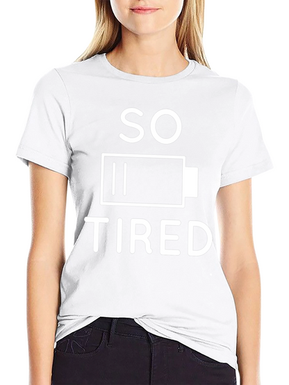 So Tired Battery Graphic T-Shirt - Black