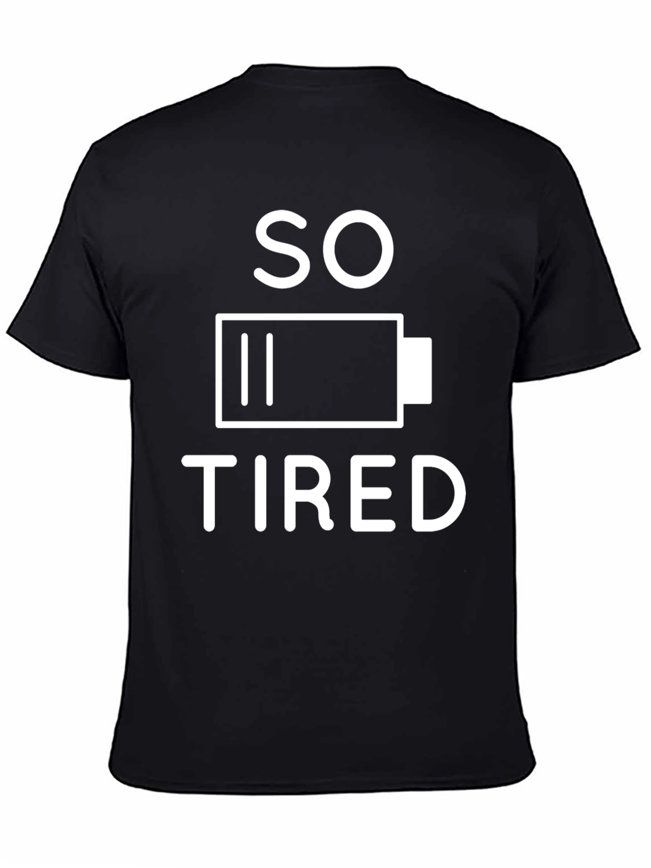 So Tired Battery Graphic T-Shirt - Black