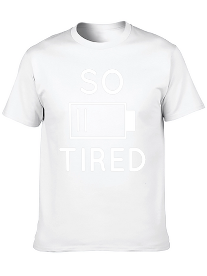 So Tired Battery Graphic T-Shirt - Black