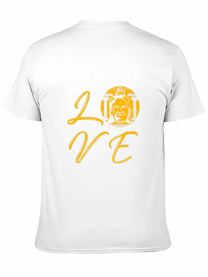 Love Buddha Graphic T-Shirt - Trendy Black Tee