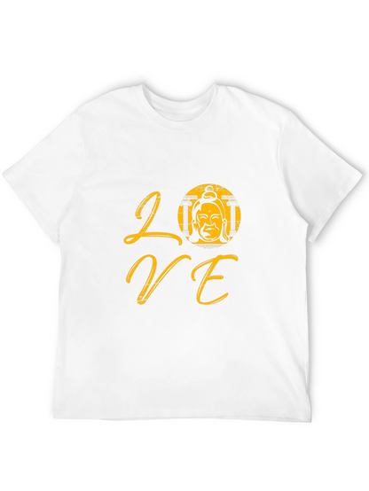 Love Buddha Graphic T-Shirt - Trendy Black Tee