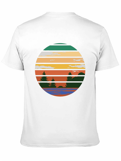 Retro Sunset Lake Graphic Tee