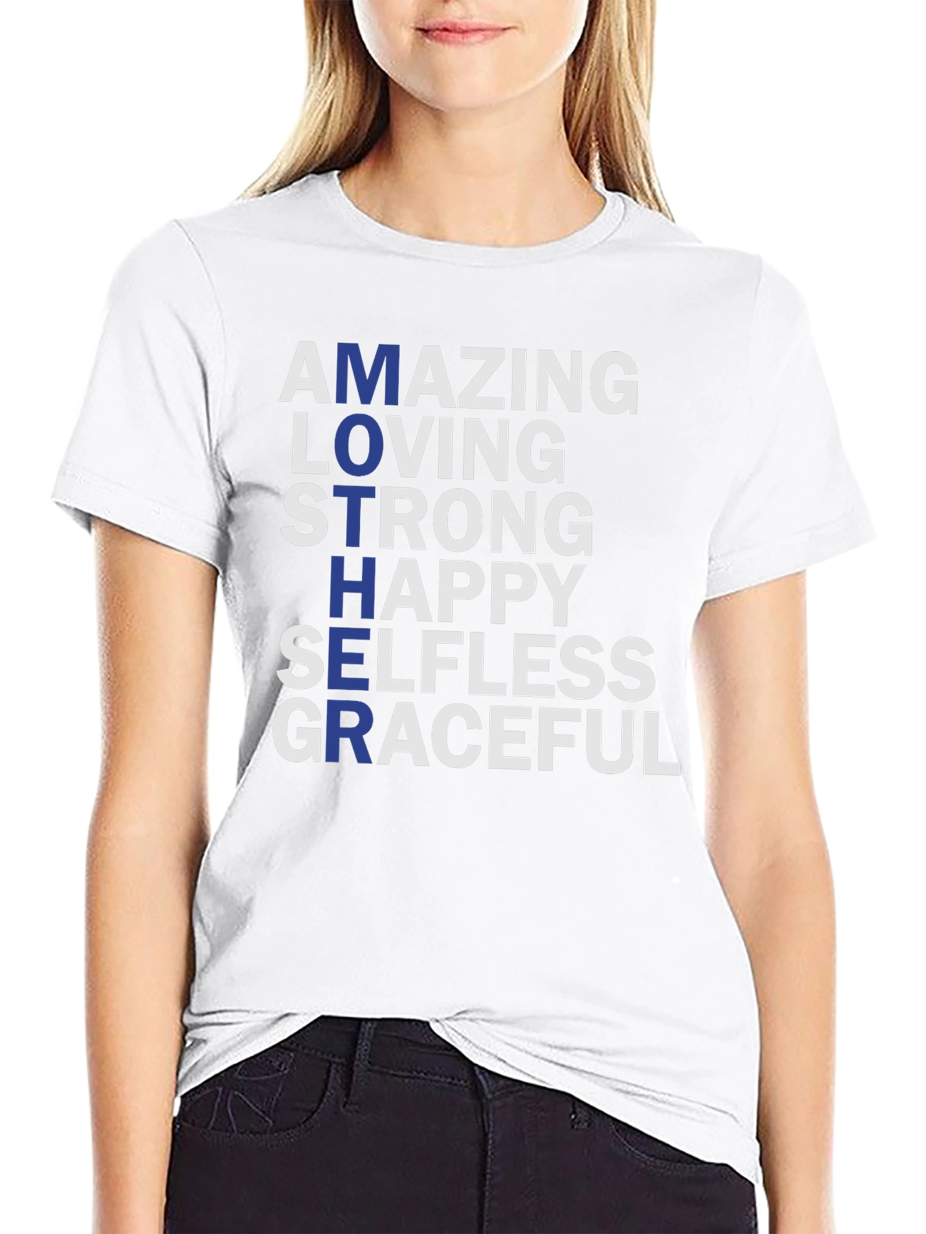 Amazing Mother Graphic T-Shirt - Strong Loving Graceful