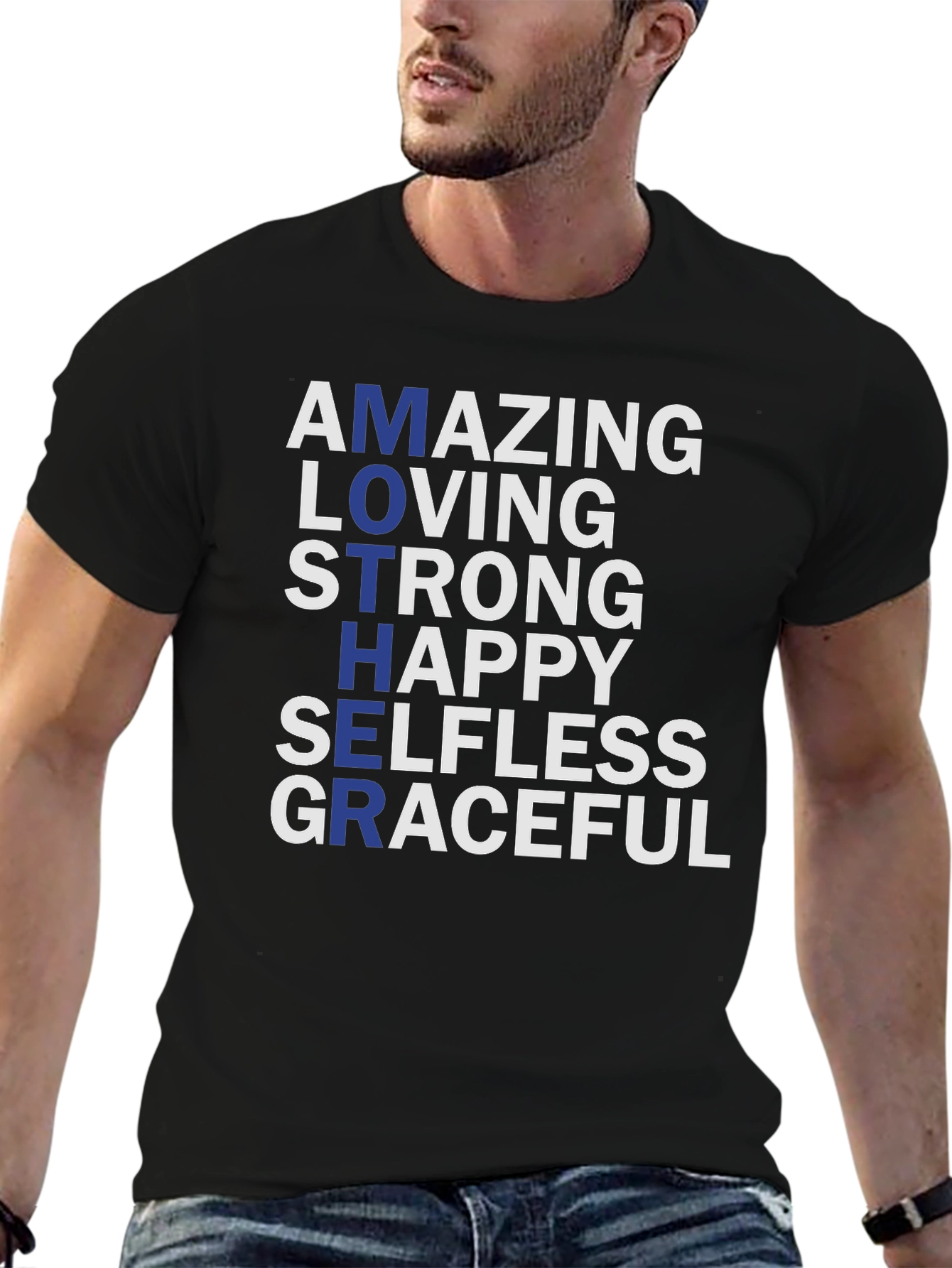 Amazing Mother Graphic T-Shirt - Strong Loving Graceful
