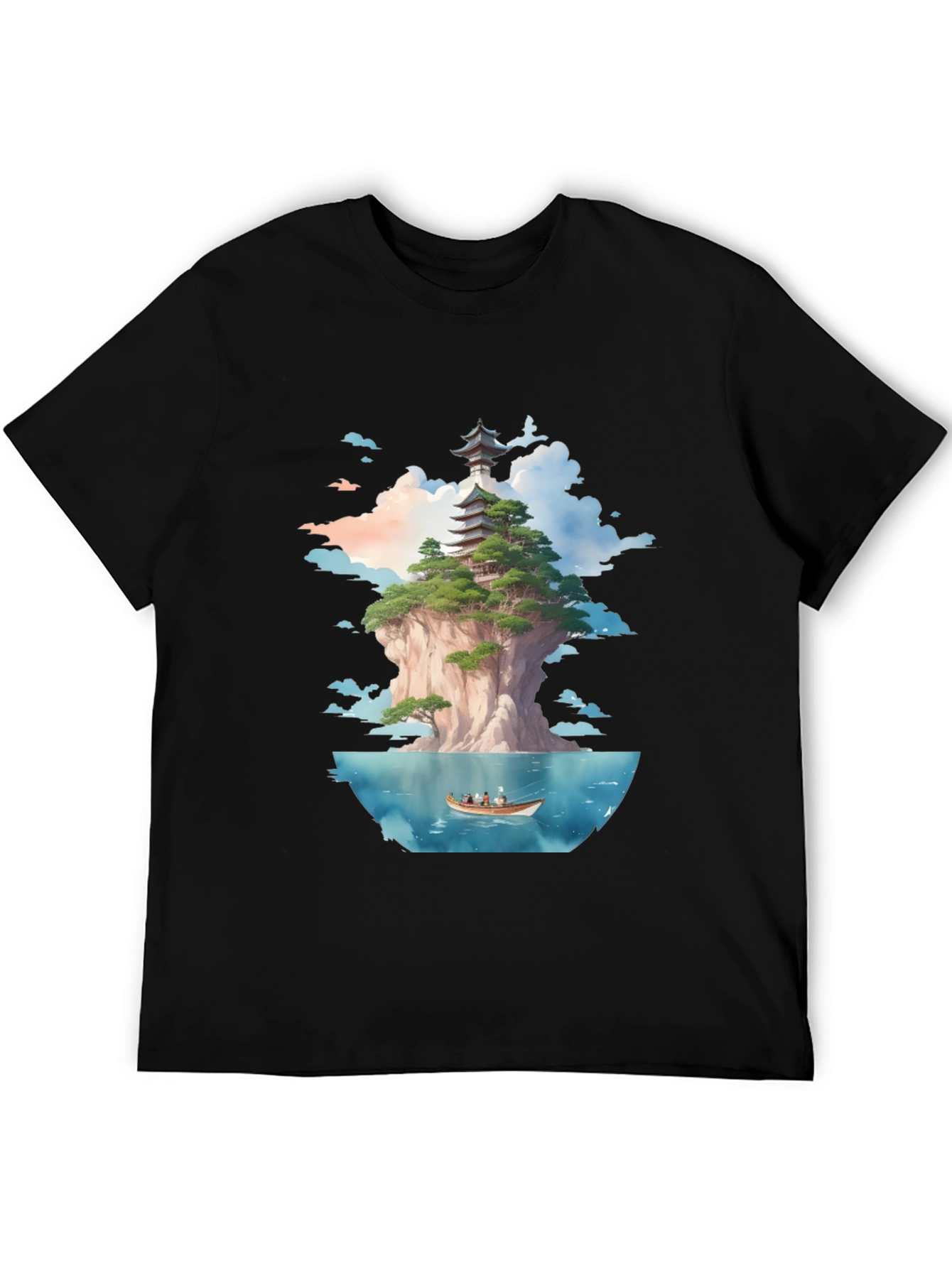 Pagoda Island Graphic Tee - Unique Design