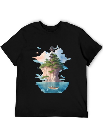 Pagoda Island Graphic Tee - Unique Design