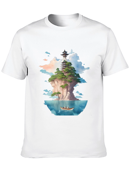 Pagoda Island Graphic Tee - Unique Design