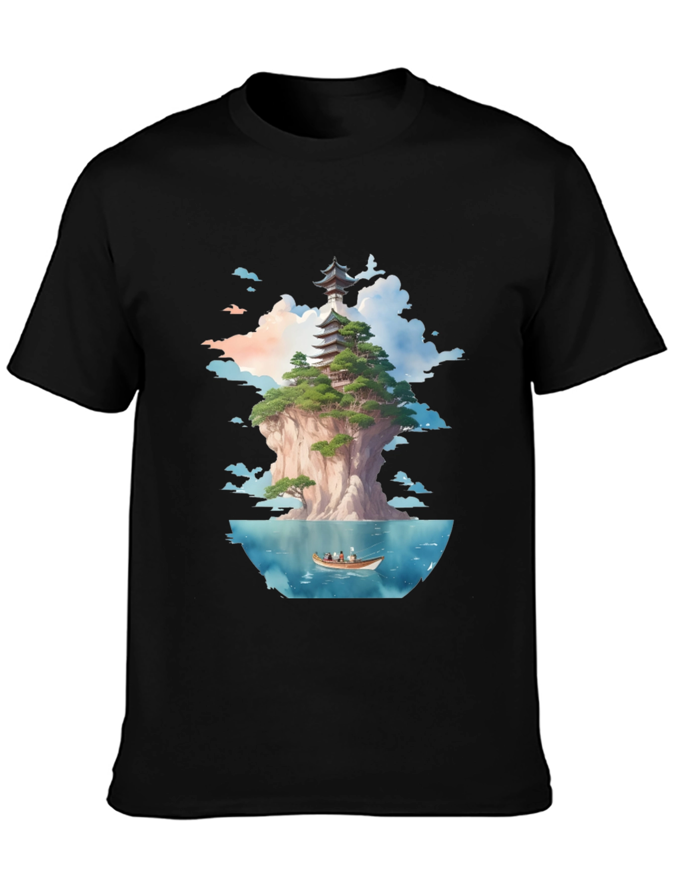Pagoda Island Graphic Tee - Unique Design